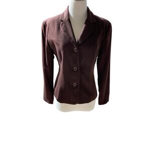 Vintage Savanna III4 Brown 3-Button 100% Wool Blazer Size 8